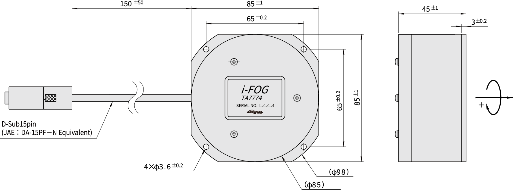 TA7774 Outline Drawing